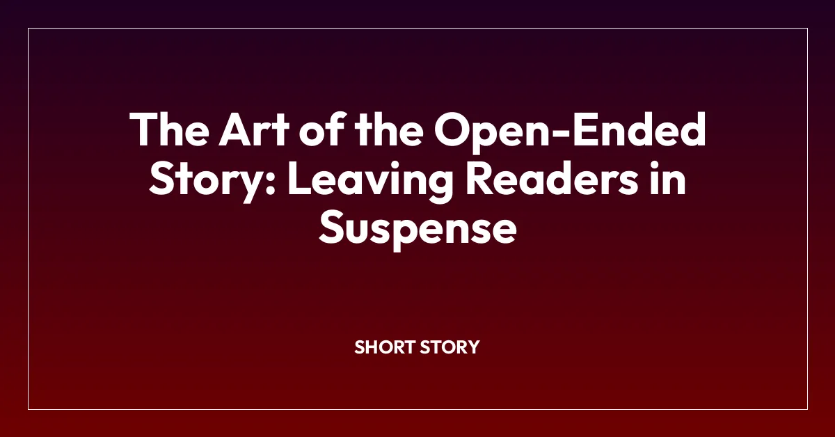 The Art of the Open-Ended Story: Leaving Readers in Suspense