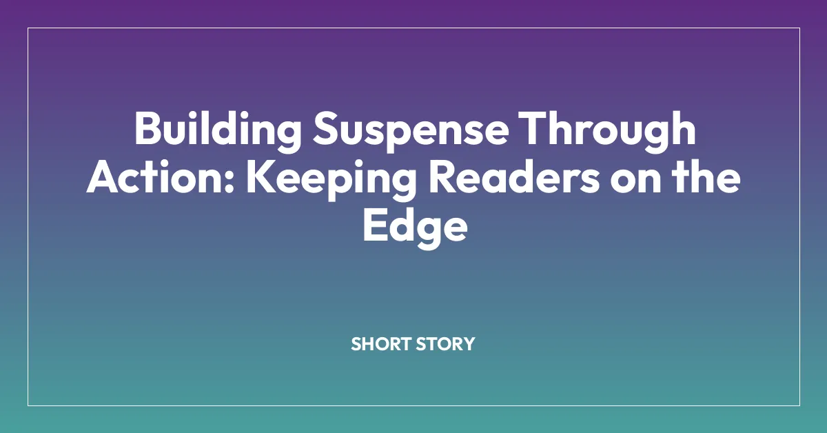 Building Suspense Through Action: Keeping Readers on the Edge