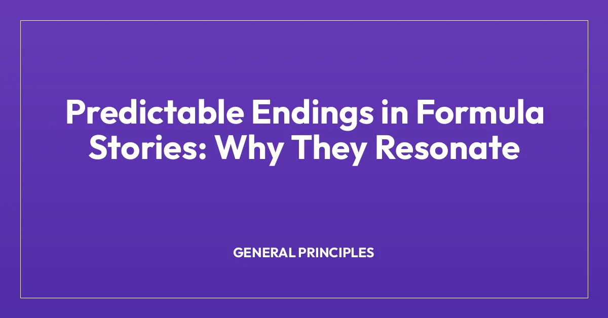 Predictable Endings in Formula Stories: Why They Resonate