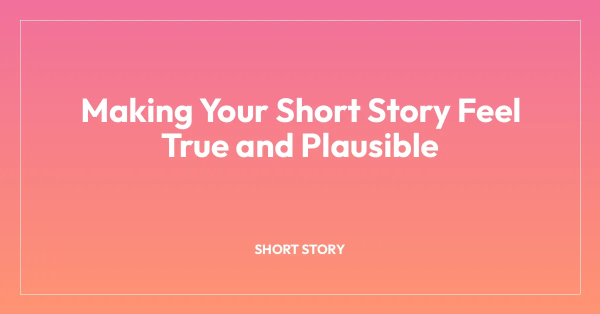 Making Your Short Story Feel True and Plausible